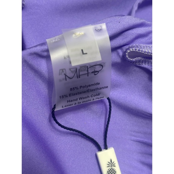 Monica Hansen Beachwear NWT Bikini Triangle‎ Padded Top Purple in Size Large - Picture 3 of 3